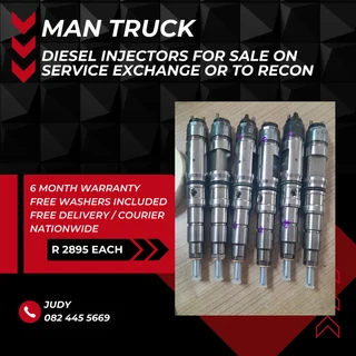 Man Truck Diesel Injectors for sale on service exchange or to recon