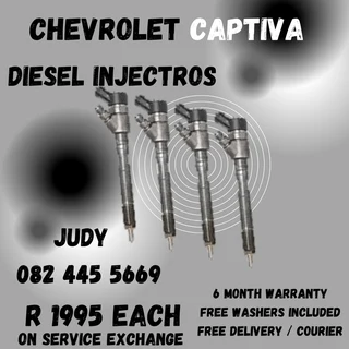 Chevrolet Captiva Diesel Injectors for sale on serive exchange or to recon