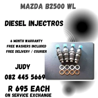 Mazda B2500 WL Diesel Injectors for sale on service exchange or to recon