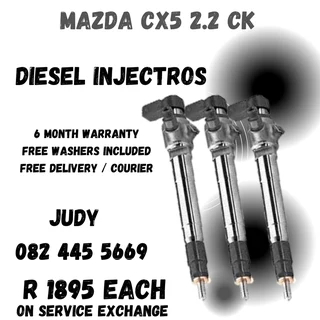 Mazda CX5 2.2 CK Diesel Injectors for sale on service exchange or to recon