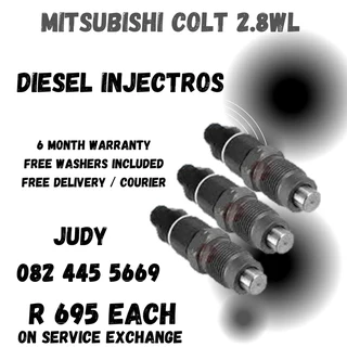 Mitsubishi Colt 2.8 WL Diesel Injectors for sale on service exchange or to reocn