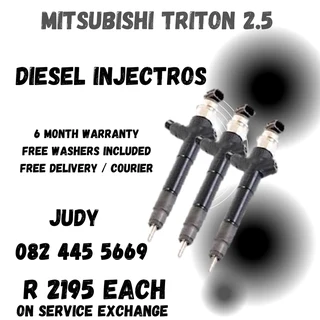 Mitsubishi Triton 2.5 Diesel Injectors for sale on service exchange or to recon