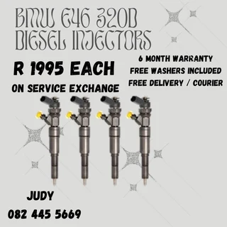 BMW E46 320D Diesel Injectors for sale on service exchange or to recon