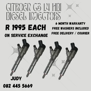 Citroen C3 1.4 HDI Diesel Injectors for sale on service exchange or to recon