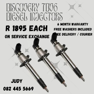 Discovery TDV6 Diesel Injectors for sale on service exchange or to recon