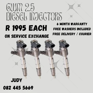 GWM 2.5L Diesel Injectors for sale on service exchange or to recon