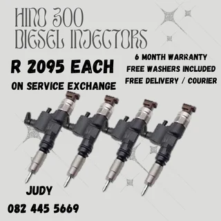 Hino 300 Diesel Injectors for sale on service exchange or to recon
