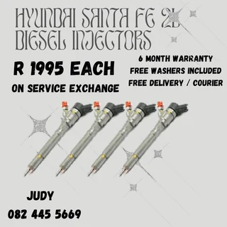 Hyundai Santa FE 2L Diesel Injectoes for sale on service exchange or to recon