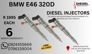 BMW E46 320D Diesel Injectors for sale on service exchange or to recon