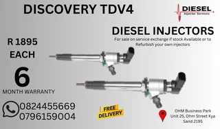 Discovery TDV4 Diesel Injectors for sale on service exchange or to recon
