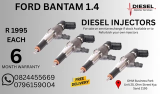 Ford Bantam 1.4 Diesel Injectors for sale on service exchange or to recon