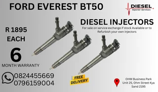 Ford Everest BT50 Diesel Injectors for sale on service exchange or to recon