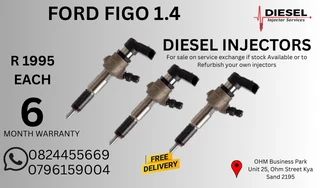 Ford Figo 1.4 Diesel Injectors for sale on service exchange or to recon