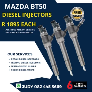 Mazda BT50 Diesel Injectorsfor sale on service exchange or to recon