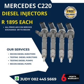 Mercedes C220 Diesel Injectors for sale on service exchange or to recon