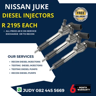 Nissan Juke Diesel Injectors for sale on service exchange or to recon