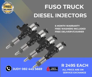 Fuso Truck Diesel Injectors for sale on service exchange or to recon