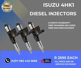 Isuzu 4HK1 Diesel Injectors for sale on service exchange or to recon