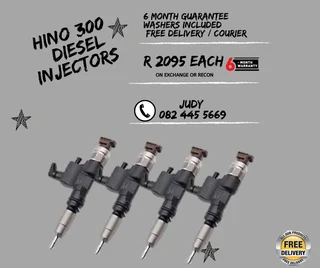 Hino 300 Diesel Injectors for sale on service exchange or to recon