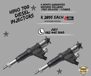 Hino 700 Diesel Injectros for sale on service exchange or to recon
