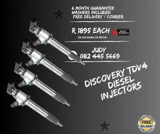Discovery TDV4 Diesel Injectors for sale on service exchange or to recon