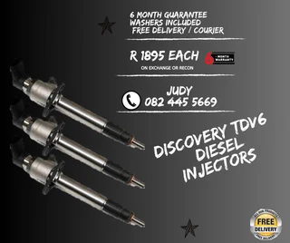 Discovery TDV6 Diesel Injectors for sale on service exchange or to recon