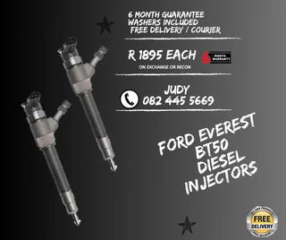 Ford Everest BT50 Diesel Injectors for sale on service exchange or to recon