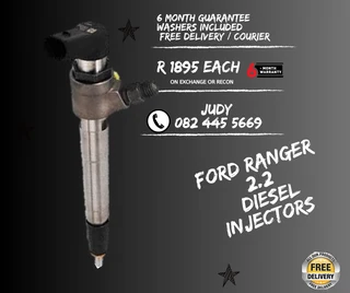 Ford Ranger 2.2 Diesel Injectors for sale on service exchange or to recon