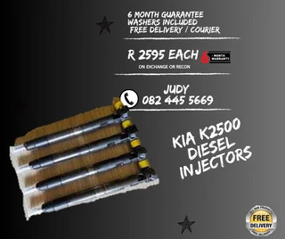 Kia K2500 Diesel Injectors for sale on service exchange or to recon