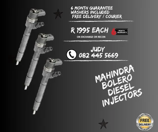 Mahindra Bolero Diesel Injectors for sale on service exchange or to recon