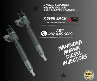 Mahindra Mhawk Diesel Injectors for sale on service exchange or to recon