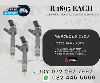 Mercedes C220 Diesel Injectors for sale on serivce exchange or to recon