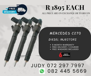 Mercedes C270 Diesel Injectors for sale on service exchange or to recon