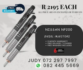 Nissan NP200 Diesel Injectors for sale on service exchange or to recon