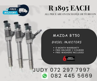 Mazda BT50 Diesel Injectors for sale on service exchange or to recon