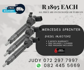 Mercedes Sprinter Diesel Injectors for sale on service exchange or to recon