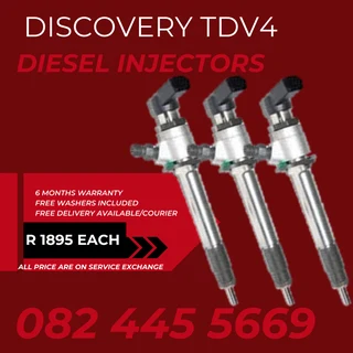 Discovery TDV4 Diesel Injectors for sale on service exchange or to recon