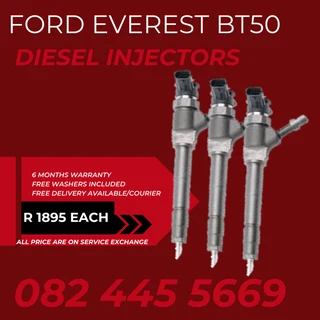 Ford Everest BT50 Diesel Injectors for sale on service exchange or to recon
