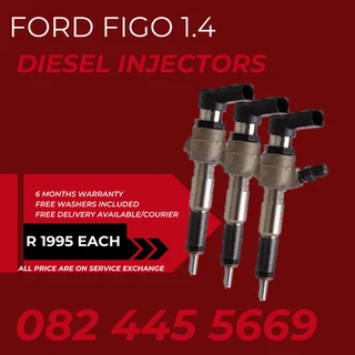 Ford Figo 1.4 Diesel Injectors for sale on service exchange or to recon