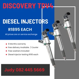 Discovery TDV4 Diesel Injectors for sale on service exchange or to recon