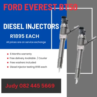 Ford Everest BT50 Diesel Injectors for sale on service exchange or to recon