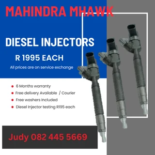 Mahindra Mhawk Diesel Injectors for sale on service exchange or to recon