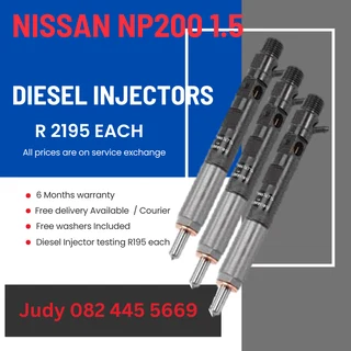 Nissan NP200 1.5 Diesel Injectors for sale on service exchange or to recon