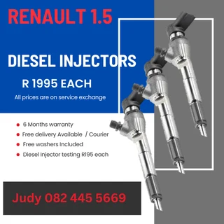 Renault 1.5 Diesel Injectors for sale on service exchange or to recon