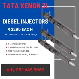 Tata Xenon 3L Diesel Injectors for sale on service exchange or to recon