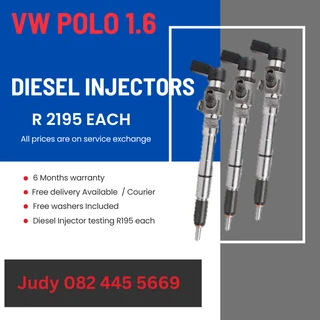 VW Polo 1.6 Diesel Injectors for sale on service exchange or to recon