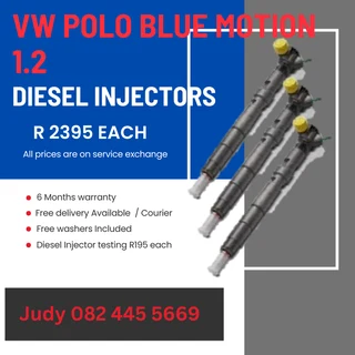 VW Polo Blue Motion 1.2 Diesel Injectors for sale on service exchange or to recon