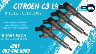 Citroen C3 1.4 HDI Diesel Injectors for sale on service exchange or to recon