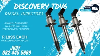 Discovery TDV6 Diesel Injectors for sale on service exchange or to recon