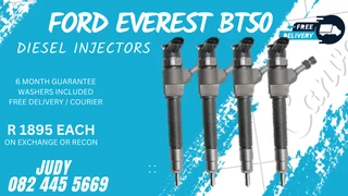 Ford Everest BT50 Diesel Injectors for sale on service exchange or to recon